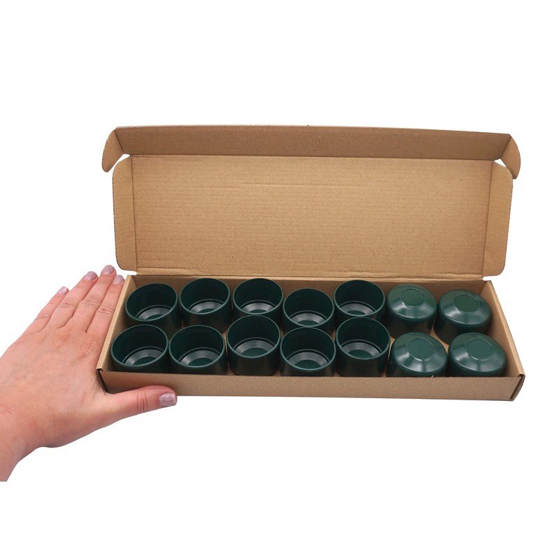 SKIR'CO RAL 6005 Fence Post Caps Round 40 mm Green