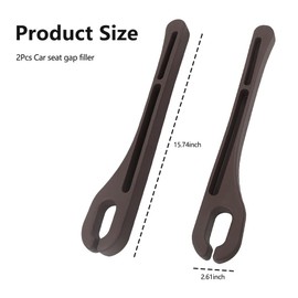 2PCS Car Seat Gap Filler with Phone Holder,[New Upgrade] Car Side Seat Gap Filler for Avoiding Things Falling,Universal Car Seat Organizer Car Interior Accessories (Brown)