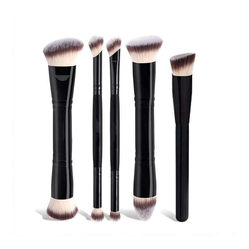 5 Piezas Brochas de Maquillaje de Doble Punta, Set Profesional