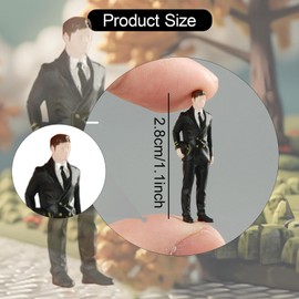 MagiDeal 1:64 Scale Miniature Figure Model Uniform Man Collectibles DIY Projects Ornament Decorative Miniature Scene Figurine Diorama, Style A