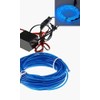 Blue 3 Metre EL Ambient Lighting, 12 V Inverter/Adapter, Light
