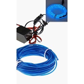 Blue 3 Metre EL Ambient Lighting, 12 V Inverter/Adapter, Light Strips, Strip, Lighting, Interior Lighting, Hallenwerk