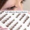 Brown Self Adhesive Eyelash Clusters Press On Eyelash LASGOOS Natural