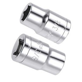 Auniwaig 3/8" Drive 3/8" 6-Point Impact Socket,Imperial Chrome Vanadium 2pcs