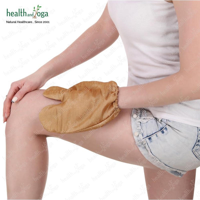 Silk Garshana Ayurvedic Massage Gloves - Electro Static Lymph Circulation