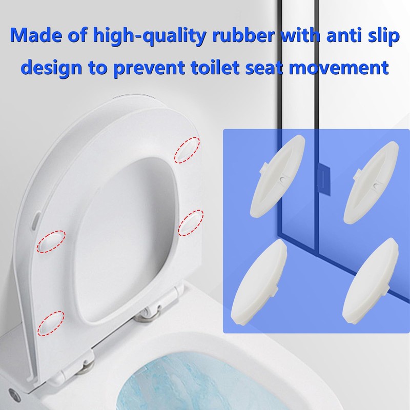 for Kohler 1133070 1236365 Toilet Replacement Parts 4Pcs Rubber Toilet