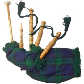 Kids Bagpipe Toy – Traditional Scottish Design in Multiple Tartan Patterns, Perfect for Beginners and Fun Play (Black watch)