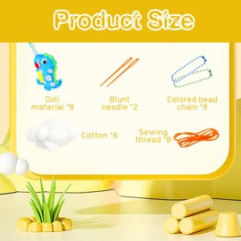 SULIUDAJI Children's Sewing Kit, Felt Animals Sewing Set, DIY Sewing Kit, Children's Animal Shapes, Sewing Children's Felt Set, Animals Sewing Kit, Forest Animal, Enrich Children's Creativity and