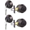 Gobrico 2 Keyed Alike Double Cylinder Deadbolts Door Locks with