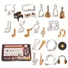 12 Pcs Music Note Cookie Cutters, Keyboard, Notes, Piano, Microphone,