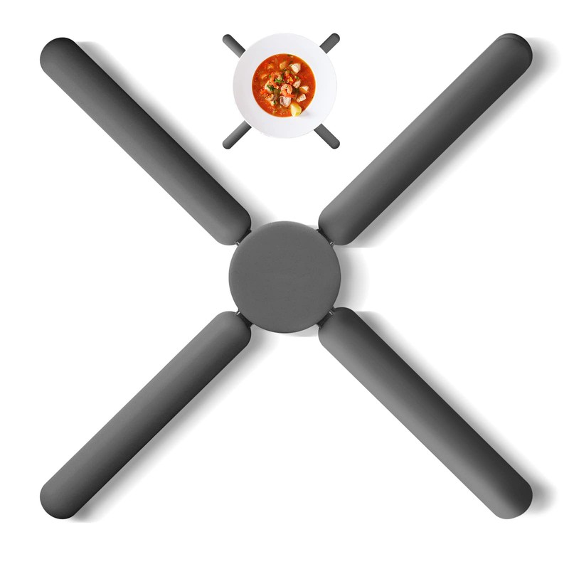 3/Pack Foldable Silicone Trivets, FENGCHEN Folding Trivets, Non-Slip Collapsible Cross