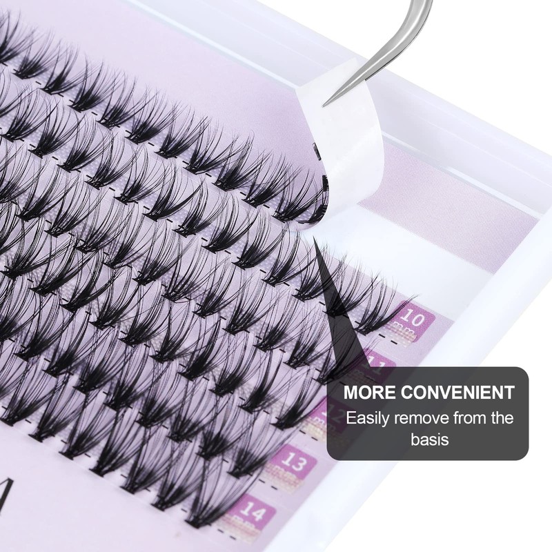 Cluster Eyelash 240pcs 40D 0.07 D Curl 12mm Cluster Eyelashes