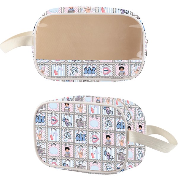 WSNANG SLP Gift Speech Therapist Toiletry Makeup Bag Speech Language