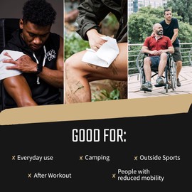 Hustle Clean Body Wipes 9"x8" | 40 Individually Wrapped Shower Wipes - Full Body Cleanse, Removes Sweat, Dirt & Odor | Perfect for Gym, Travel & Camping