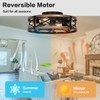 SabvioZh Farmhouse Caged Ceiling Fan with Light Flush Mount, Small
