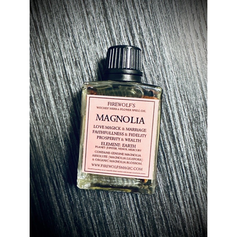 Red Magnolia Flower Ritual Oil (Witchcraft, Hoodoo, Organic, Handmade, Occult)