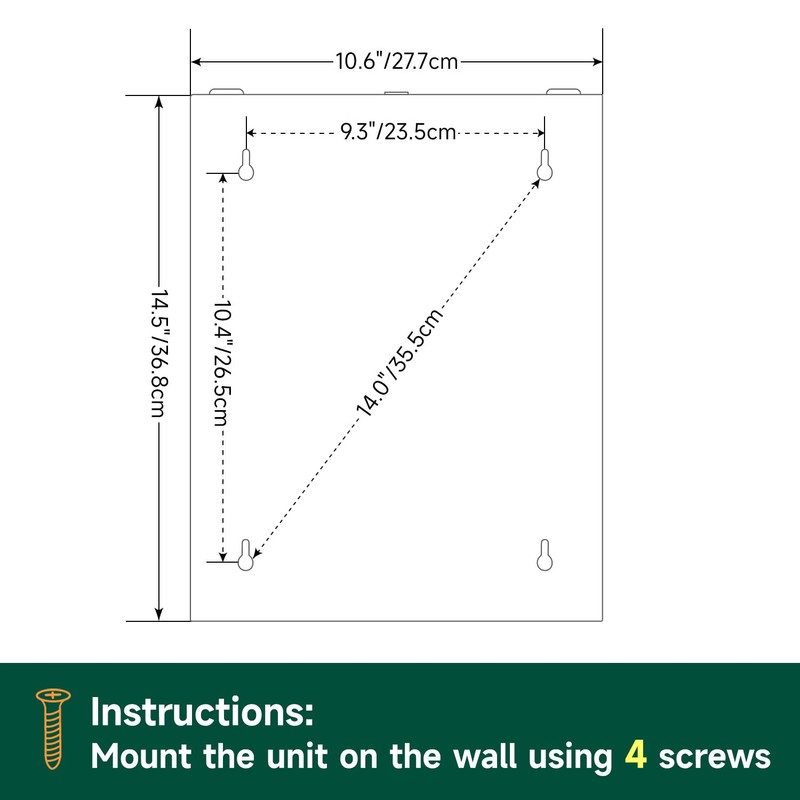 anydry Commercial Paper Towel Dispenser Wall Mount 400-Sheet Capacity Brushed