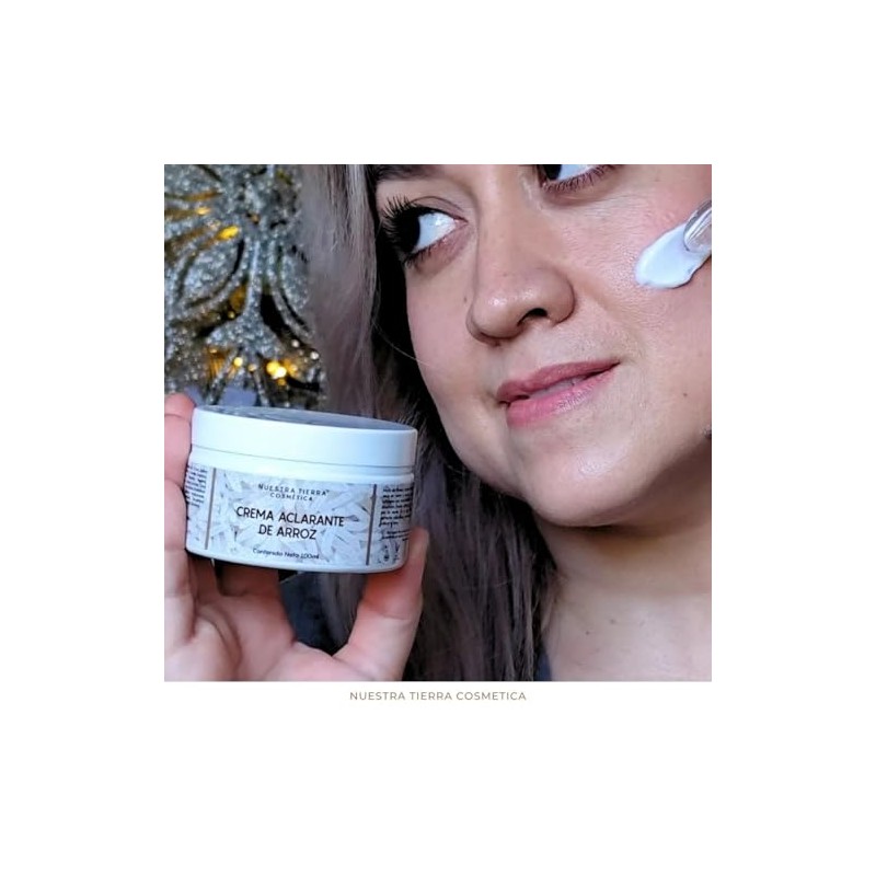 Nuestra Tierra Cosmética Crema Aclarante de Arroz con Niacinamida y