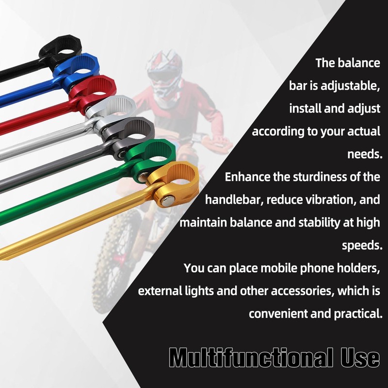 JFG RACING Motorcycle Handlebar Strut 300 mm Adjustable Aluminium Alloy