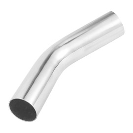 TUCKBOLD 64mm/2.5" OD 45 Degree Bend 6061 Aluminum Alloy Tube Intercooler Surface Polishing Air Intake Connection Hose Double Flat Head 150mm 5.9" 1mm 0.04"