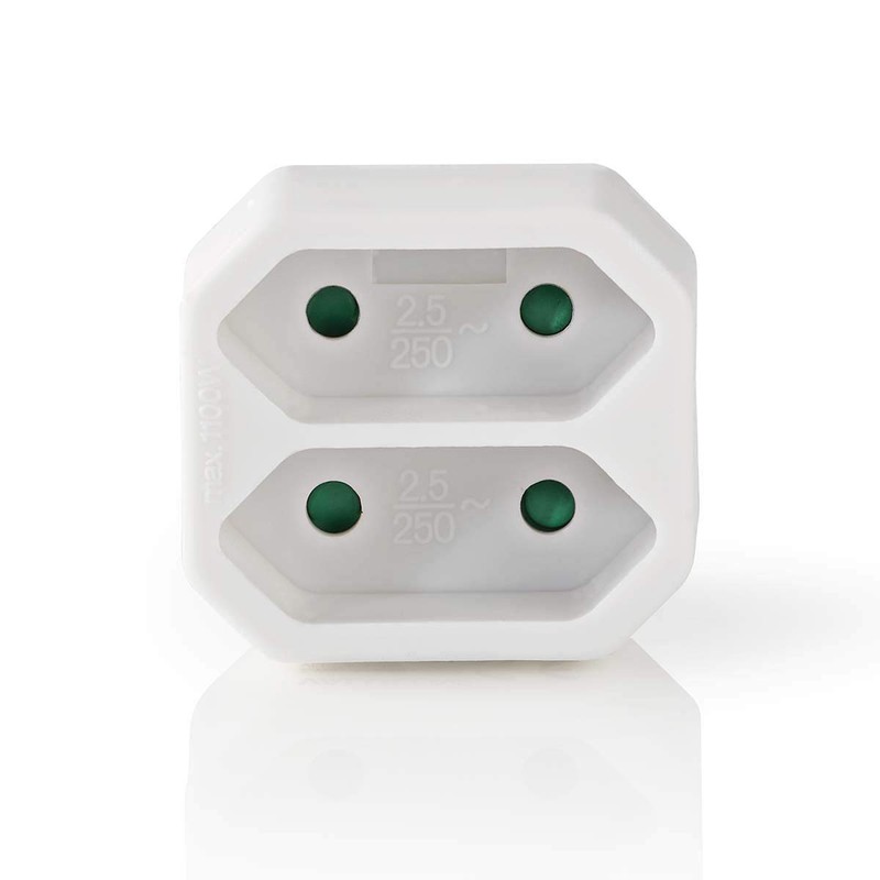 Nedis Socket Splitter 2 Sockets Euro Plug