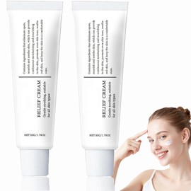 LUHI 345 Relief Cream,Crema Hidratante Calmante 345,crema reparadora intensiva,hidratante y humectante,Hidrata y nutre,unificando el tono de la piel,Suave y calmante,apta para todo tipo de piel.(2PCS)