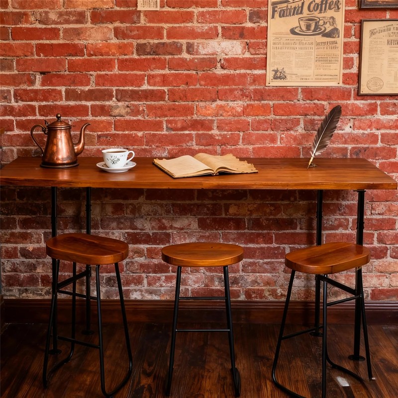 LooftMate Industrial Pipe Table Leg for Bar Height Pub Table,