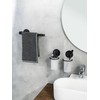 WENKO Turbo-Loc® Bivio Black Matt Towel Rail Aluminium Wall Holder