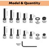633 Pcs M3 M4 Nuts and Bolts Set, Hex Socket