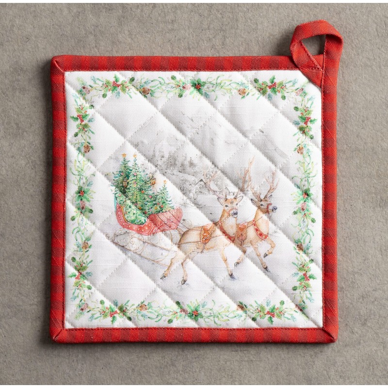 Maison d' Hermine Oven Mitt + Pot Holder 100% Cotton