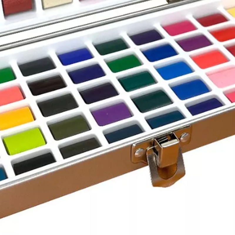 100 Colors Watercolor Paints Set High Transparency Pearlescent Solid Watercolor