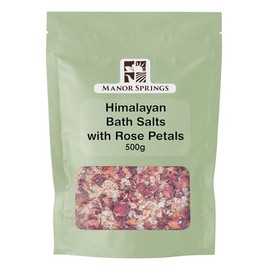 Himalayan Bath Salts with Rose Petals 500g by Manor Springs