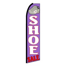 SHOE SALE 3' Wide Advertising Sign Swooper Flutter Feather Banner Flag Only Sign