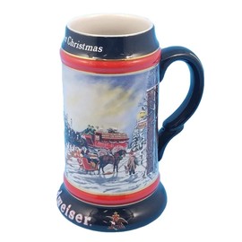 1992 BUDWEISER A PERFECT CHRISTMAS HOLIDAY STEIN NEW by Budweiser