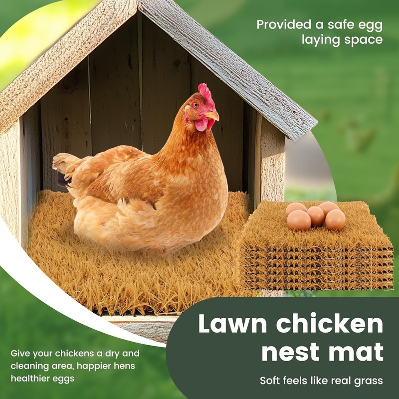 Nesting Pads for Chicken Coop Accessories, 6 Pack 12"x 12"