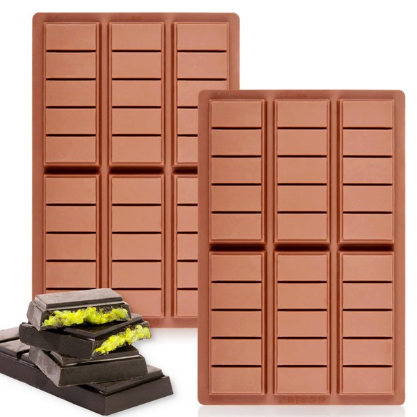 Deep Chocolate Bar Mold, Thick Silicone Chocolate Bar Mold for