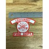 Lieutenant Fire Dept. Silver / Red Helmet Shield Decal B-7