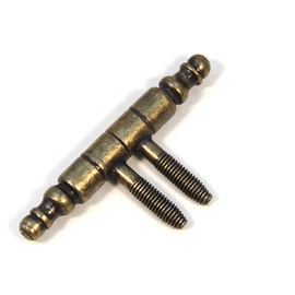 Drill-in tapes with decorative head, screw-on tape, door hinges, bronze, special 2 pieces