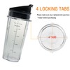 16oz Replacement Cups for Ninja QB3001SS Fit Compact Personal Blender,