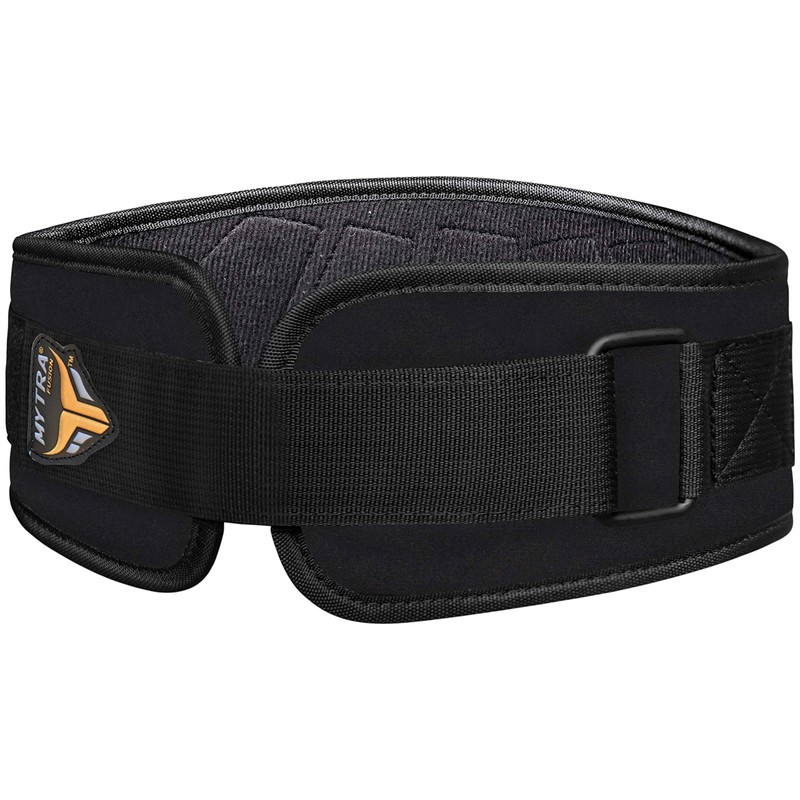 Mytra 6 Inch N8 Weight Lifting Curved Belt, black, XS