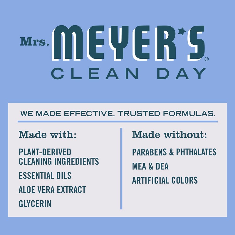 MRS. MEYER'S CLEAN DAY Liquid Dish Soap, Bluebell Scent, 16