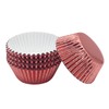 Mombake Standard Rose Gold Foil Cupcake Cases Liners Muffin Baking