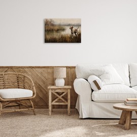 Stupell Industries Hunting Dog in Nature Canvas Wall Art Design by Petal Prints Design