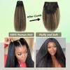 Clip In Hair Extensions Real Human Hair Root Natural Black