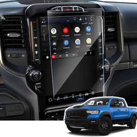 LANGBEAN Anti-Glare Matte 12-Inch Screen Protector for 2019-2025 Dodge Ram1500/2500/3500 Infotainment Touchscreen, 9H Tempered Glass/Anti-Fingerprint 2024 2025 Ram1500 Accessories