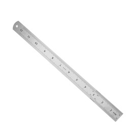 Hegebeck Stainless Steel Metric/Inch Straight Ruler 30cm/12 Inch Double Sided Scale Metal Straight Edge Ruler Measuring Tool