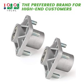 10L0L RXV Front Wheel Hub Assembly with Hub Bearings/Oil Seals/Dust Covers for EZGO RXV G&E Golf Carts 2008 Up. OEM# 609603, 600001, 6204 (Pack of 2)