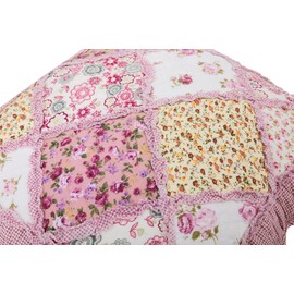 vctops Set of 2 Quilted 100% Cotton Boho Throw Pillow Covers 18" x 18" Farmhouse Country Floral Patchwork Decorative Cushion Cover, Patchwork Flower A