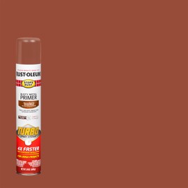 Rust-Oleum 353346 Stops Rust Turbo Rusty Metal Primer Spray, 24 oz, Flat Red, 1 Count (Pack of 1) | Rust-Oleum