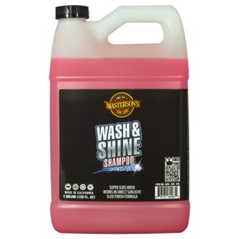 MASTERSON'S CAR CARE MCC_102_128 Wash & Shine Shampoo - Premium Car Wash Soap - Works With Foam Cannons, Foam Guns, Bucket Washes, and Power Washers (1 Gallon)